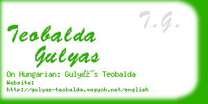 teobalda gulyas business card